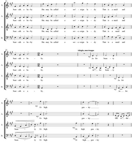 extract from choir score